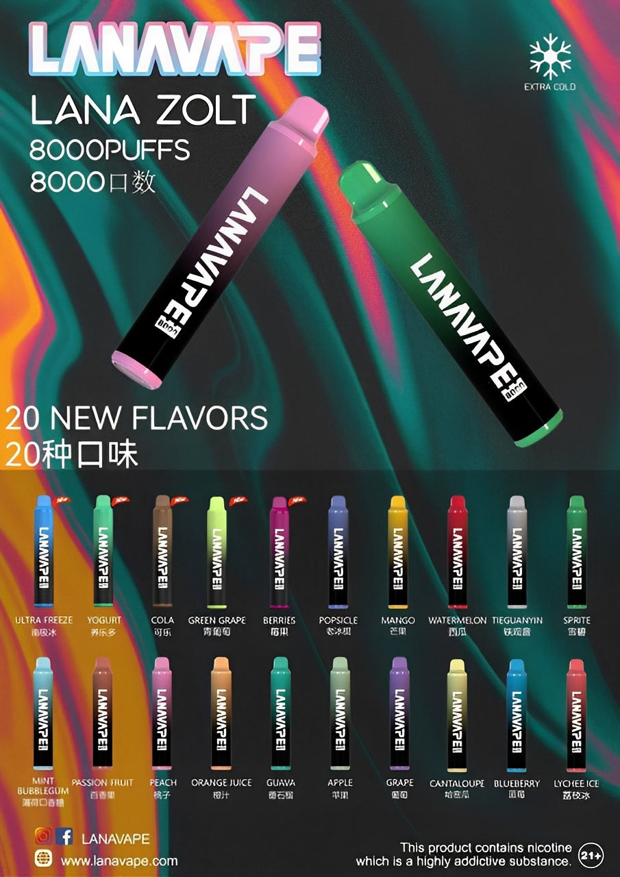 LANA ZOLT 8000口可充電 | LANA 一次性主機